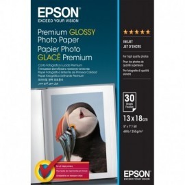 EPSON PAPEL PREMIUM GLOSSY PHOTO 255 GR, 13 X 18CM, 30H.