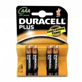 PACK DE 4 PILAS AAA DURACELL PLUS MN2400/ 1.5V/ ALCALINAS