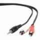 GEMBIRD CABLE AUDIO 3.5MM(M) A 2 RCA(M) 2.5 MTS
