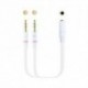 NANOCABLE CABLE AUDIO JACK 3.5/H 2XJACK 3.5/M 20CM