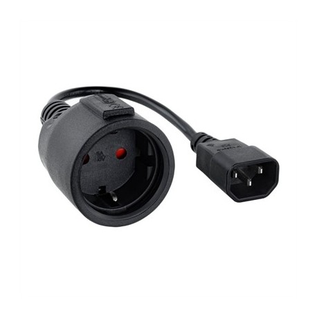 NANOCABLE CABLE ADAPTADOR C14/M A CEE7/H, 25CM