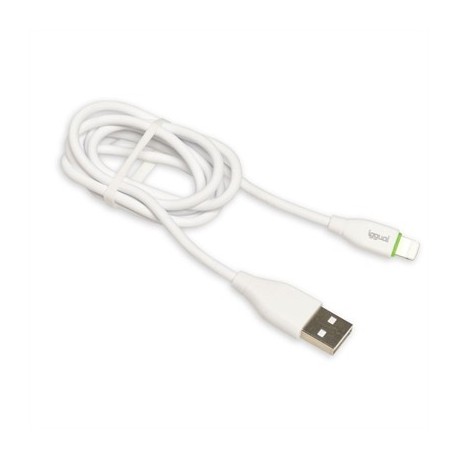IGGUAL CABLE USB-A/LIGHTNING 100 CM BLANCO
