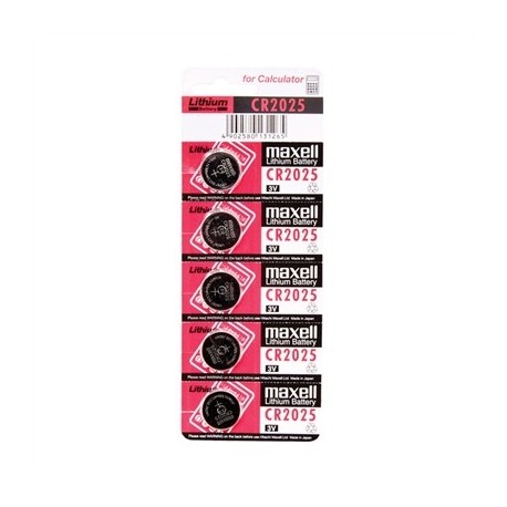 MAXELL  PILA BOTON LITIO CR2025 3V BLISTER*5