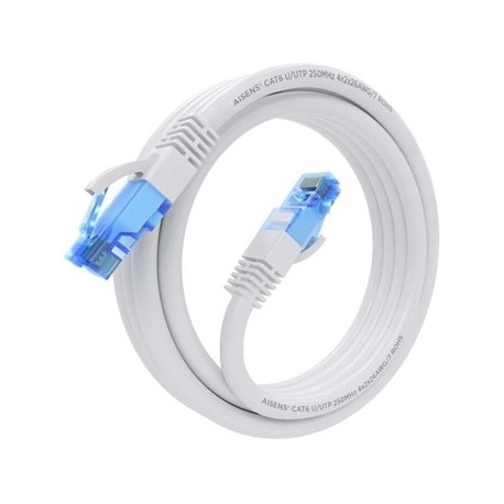 AISENS CABLE RJ45 CAT.6 UTP AWG26 CCA BLANCO 2.0