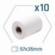IGGUAL PACK 10 ROLLOS PAPEL TERMICO DATAFONO 57X35