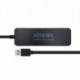 AISENS HUB USB 3.0 TIPO A/M-4XTIPO A/H NEGRO 30CM