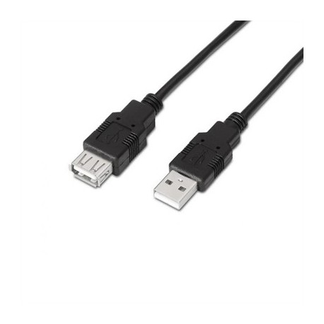 CABLE AISENS USB 2.0 TIPO A M-A H NEGRO 1.8M