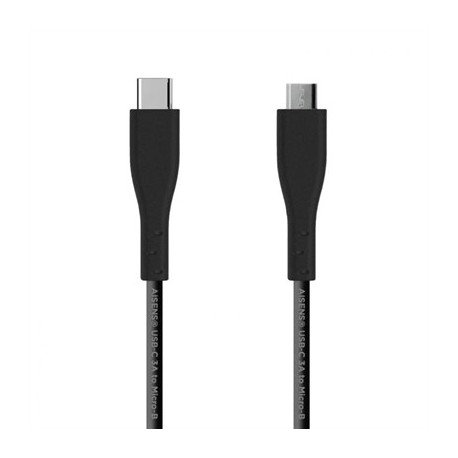 AISENS CABLE USB 2.0 3A C/M-MICRO B/M NEGRO, 1.0M
