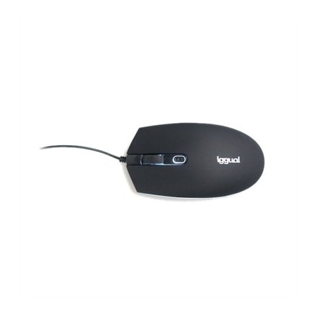 IGGUAL RATON OPTICO COM-LED-1600DPI NEGRO