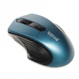 IGGUAL RATON INALAMBRICO ERGONOMIC-L-1600DPI AZUL