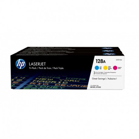 HP TONER LASER TRICOLOR 128A PACK 3