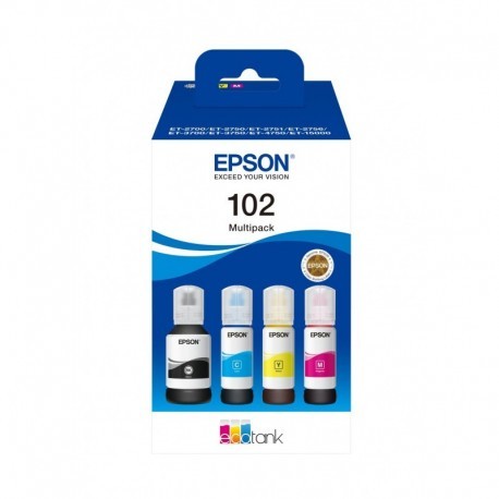 EPSON BOTELLAS MULTIPACK ECOTANK 102 4 COLORES