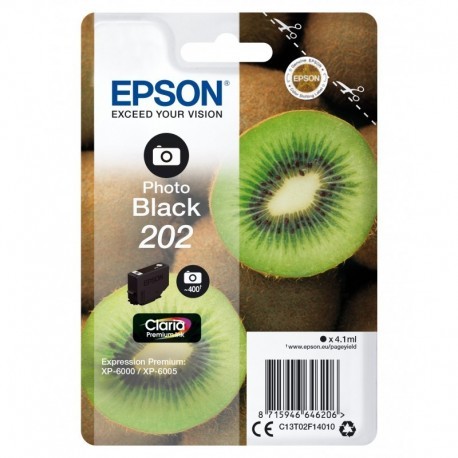 EPSON SINGLEPACK PHOTO BLACK 202 CLARIA PREMIUM INK