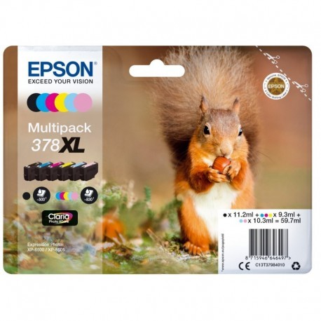 EPSON MULTIPACK 6-COLOURS 378XL CLARIA PHOTO HD INK ARDILLA