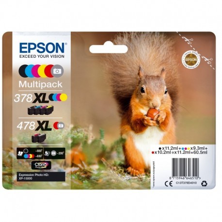 EPSON MULTIPACK 6-COLOURS 378XL / 478XL CLARIA PHOTO HD INK