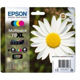 EPSON EXPRESSION HOME XP-102/202/205/215/305/405 MULTIPACK 4 CARTUCHOS ALTA CAPACIDAD (KMCY)18XL