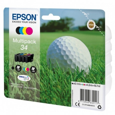 EPSON MULTIPACK 4-COLOURS 34 DURABRITE ULTRA INK