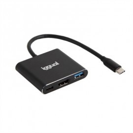 IGGUAL HUB TIPO C 3 EN 1 HDMI USB3.0 PD100W