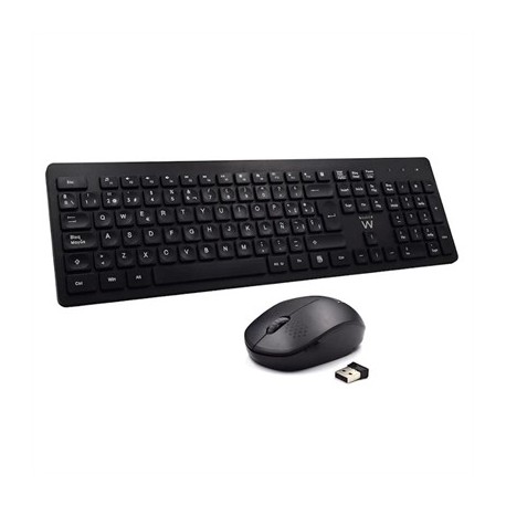 EWENT TECLADO+RATON INALAMBRICO EW3256 NEGRO