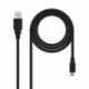 NANOCABLE CABLE USB 2.0, A/M-MINI B/M, NEGRO, 0.5M