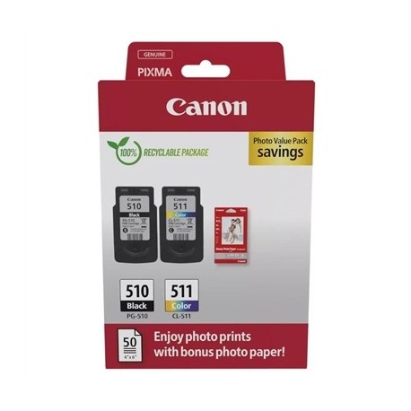 CANON CARTUCHO MULTIPACK PG-510/CL511+PAPEL