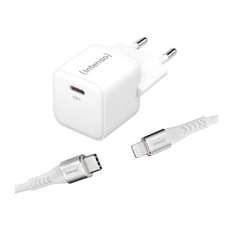 INTENSO | CARGADOR PARED GAN W30C USB-C|BLANCO