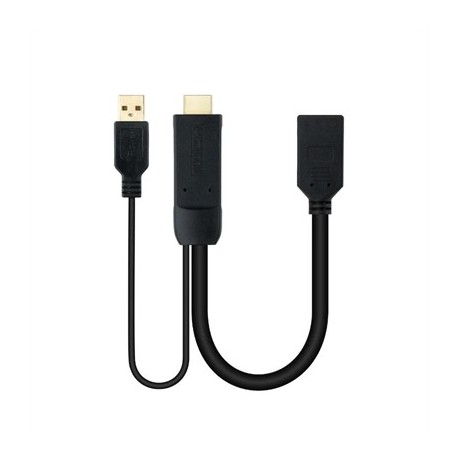 NANOCABLE CONVERSOR HDMI/M A DP/H NEGRO 20 CM