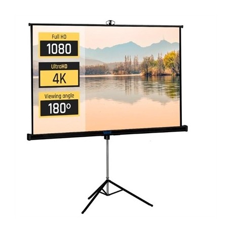 IGGUAL PANTALLA 100" 180X180 CM CON TRIPODE+BOLSA