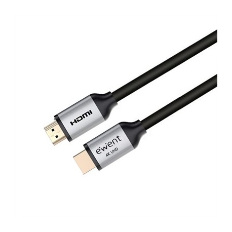 CABLE HDMI 2.0 EWENT PREMIUM HIGH SPEED CON ETHERNET NEGRO M/M 1,8M 4K 60HZ