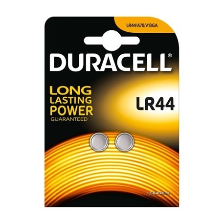 DURACELL PILA BOTON ALCALINA LR44 1,5V BLISTER*2