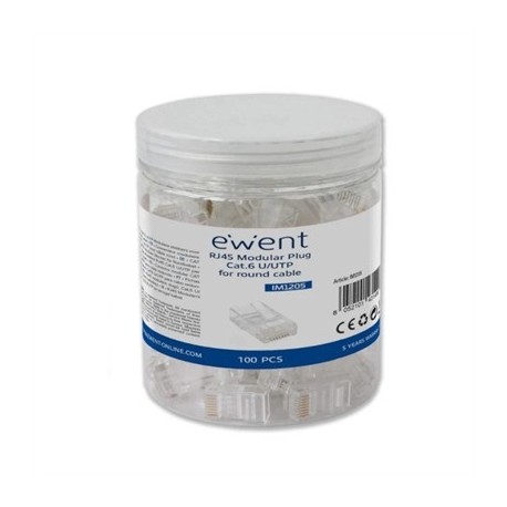 EWENT CONECTOR MODULAR CAT 6 U/UTP, 100PCS