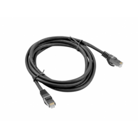 CABLE RED LANBERG LATIGUILLO CAT.6 FTP 0.5M NEGRO FLUKE  PASSED