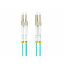 CABLE DE FIBRAOPTICA LANBERG 1M MULTI LC/UPC-LC/UPC DUPLEX OM3 50/125 LSZH  AZUL