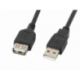 CABLE ALARGADOR LANBERG USB 2.0 MACHO HEMBRA 0.7M NEGRO