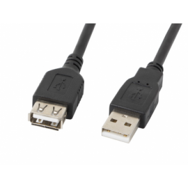 CABLE ALARGADOR LANBERG USB 2.0 MACHO HEMBRA 0.7M NEGRO