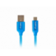 CABLE USB LANBERG 2.0 MACHO/MICRO USB MACHO QUICK CHARGE 3.0 1.8M AZUL