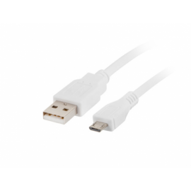CABLE USB LANBERG 2.0 MACHO/MICRO USB MACHO 1.8M BLANCO