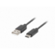 CABLE USB LANBERG 3.1 MACHO/USB C MACHO 1M NEGRO