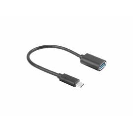ADAPTADOR USB LANBERG USB-C M 3.1 A USB-A H 15CM OTG NEGRO