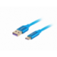 CABLE USB LANBERG 2.0 MACHO/USB C MACHO 5A 1M AZUL
