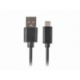 CABLE LANBERG USB C MACHO A USB A 2.0 MACHO 3M QC 3.0 NEGRO