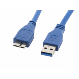 CABLE USB LANBERG 3.0 MACHO/MICRO USB MACHO 0.5M AZUL