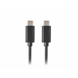 CABLE 2.0 LANBERG USB C MACHO/USB C MACHO 0.5M NEGRO