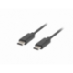 CABLE 2.0 LANBERG USB C MACHO/USB C MACHO 1M NEGRO