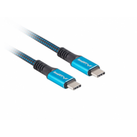 CABLE USB-C 4.0 LANBERG MACHO/MACHO 1.2M 100W 8K 30HZ NEGRO/AZUL