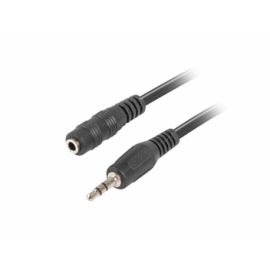 CABLE LANBERG ESTEREO JACK 3.5 MM MACHO A JACK 3.5 MM HEMBRA NEGRO 1.5 M
