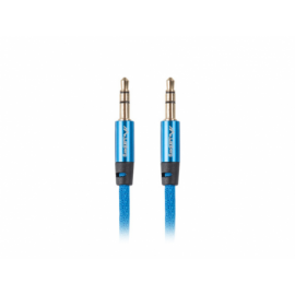 CABLE ESTEREO LANBERG JACK 3.5MM MACHO/JACK 3.5MM MACHO 1M AZUL