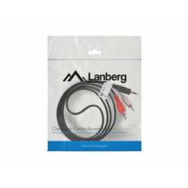 CABLE ESTEREO LANBERG JACK 3.5MM/2X RCA MACHO 1.5M