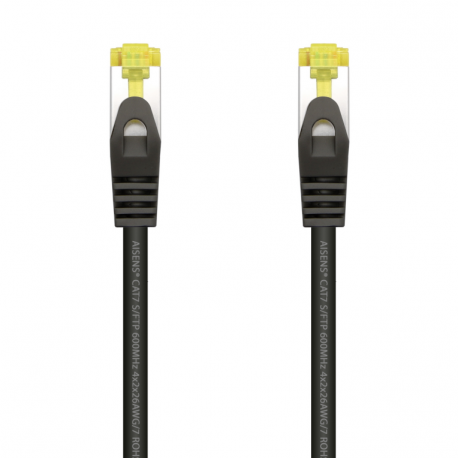 CABLE RED AISENS LATIGUILLO RJ45 LSZH CAT.7 SFTP PIMF 0.5M NEGRO