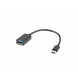 ADAPTADOR LANBERG OTG USB-C(M) A USB-A 2.0 (H) 15 CM NEGRO